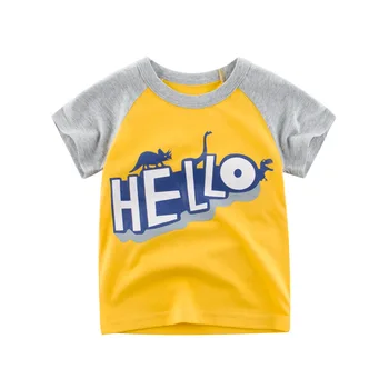 Deti oblečenie Dinosaura tričko chlapci t Košele, Kojenecká Dieťa Cartoon Tlače Vrecku trička, Topy Tee Novorodenca koszulka lete camiseta