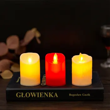 1pc Flameless LED sviečkach Reálne Parafín Piliere S Realistické Swing Plamene Na Narodeniny/Svadba /Vianočný Dekor