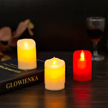 1pc Flameless LED sviečkach Reálne Parafín Piliere S Realistické Swing Plamene Na Narodeniny/Svadba /Vianočný Dekor