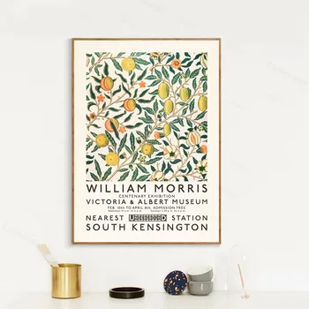 William Morris Plátno Tlačiť Victoria a Albert Múzeum Výstava Plagát London Underground secesnej Maľby Stien Interiéru