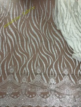 Iskru Tylu Lesk Čipky Textílie Pre Svadobné Šaty Lesk Čistý Čipky Textílie