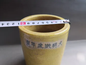 Čínske staré porcelánové Krakovaný glazúra Pero kontajner porcelánu brush pot