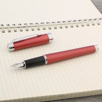 Jinhao kovové darčekové kvality Hviezdna študentské Financie classic matný červené plniace pero