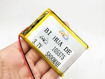3,7 V lítium-polymérová Nabíjateľná batéria 5800mah 105575 DIY mobile núdzové napájanie plnenie poklad Li-Po batérie