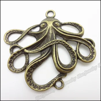 14pcs Kúzlo Vintage Octopus Prívesok Antické bronzové Fit Náramky, Náhrdelník DIY Kovové Šperky Robiť