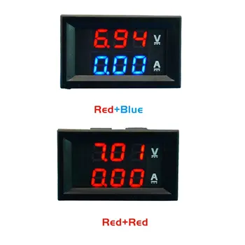DC 100V 10A Voltmeter Ammeter Modrá Červená LED Amp Duálne Digitálne Volt na Meter Rozchod digitálny voltmeter ammeter voltimetro amperimetro