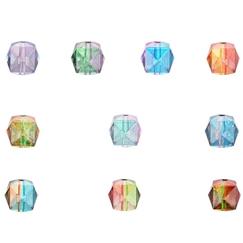 10 mm Zmiešané Farby Polygonálnym Akrylové Korálky Box Ručné Korálkové Materiál Diy Príslušenstvo Šperky