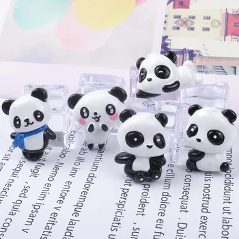 10Pcs Kawaii Miniatúrne Panda Živice Cabochon Zvieratá Víla Záhradné Ozdoby Dodávky DIY Scrapbooking Domáce Dekorácie Príslušenstvo