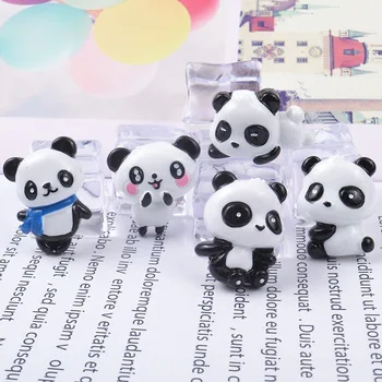10Pcs Kawaii Miniatúrne Panda Živice Cabochon Zvieratá Víla Záhradné Ozdoby Dodávky DIY Scrapbooking Domáce Dekorácie Príslušenstvo