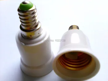 1000pcs/veľa E14 na E27 LED Pätica adaptér lampa base E14-E27 Converter prívesok lampa base luster objímky adaptér zásuvky