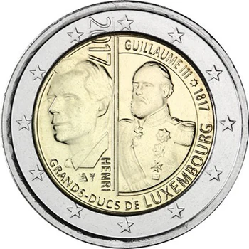 200. Výročie Narodenia Williama III Luxembursko v roku 2017 Reálne Pôvodných Mincí Mene Mince Unc