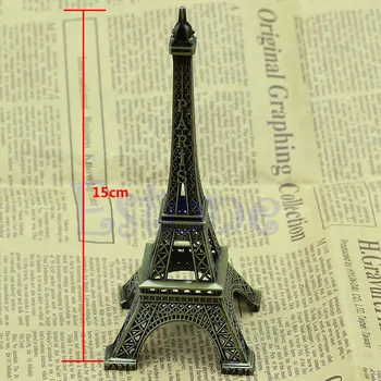 Nové 6 Veľkostiach Bronz Tón Parížskej Eiffelovej Veže Figúrka Socha Vintage Zliatiny Model Dekor