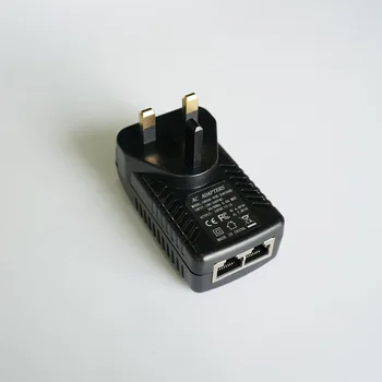UK zástrčku, POE adaptér, Vstup AC 100-240V,Výstup DC24V 1A pre HIKVISION Video Interkom pre DS-KV8102-IM DS-KH8301-WT