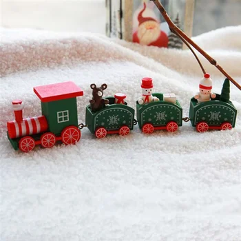 Vianočné Roztomilý Malý Vlak Drevené Malé Vlak Vianočný Darček Pre Deti, Domácnosť, Vianočné Dekorácie, Party Dodávky
