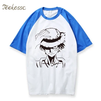 Japonsko, Anime Jeden Kus tričko 2021 Nové Letné Tričká Mužov Bavlna Okrúhlym Výstrihom, Krátky Rukáv Pánske Cartoon T-Shirt Luff Tričko