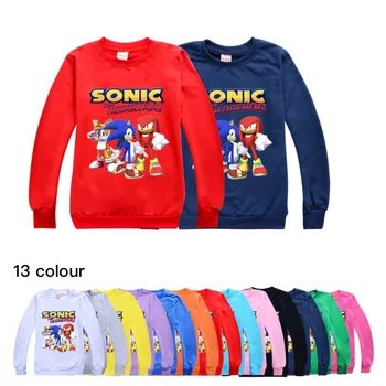 Nové Deti Sonic The Hedgehog T Shirt Deti Ležérne Oblečenie pre Batoľa Chlapci T-Shirts Dievčatá Dlhý Rukáv Topy Vtipné Tričká
