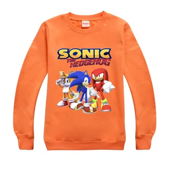 Nové Deti Sonic The Hedgehog T Shirt Deti Ležérne Oblečenie pre Batoľa Chlapci T-Shirts Dievčatá Dlhý Rukáv Topy Vtipné Tričká
