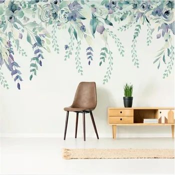 Milofi prispôsobený 3D tlač veľkých tapety nástenná maľba moderný minimalistický malý čerstvý kvet Nordic rastlín, lístia, TV joj stenu