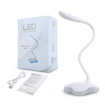 Coquimbo Ďatelina Stolná Lampa Na Čítanie Stmievateľné LED stolná Lampa USB Nabíjací Port 5W Dotykový Spínač, 3 Úrovne Jasu Led Svetlo