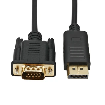 1PCS Display Port, VGA, 6 Stôp Kábel Samec Samec Pozlátený Kábel Kompatibilný pre Lenovo, Dell, HP, ASUS a Iné Značky