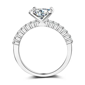 14k Bieleho Zlata Námestie Cut-Diamond Ring Pre Ženy Princezná Klasické Štyri-Pazúr AAA Zirkón Diamant, Drahokam, Krúžky, Jemné Šperky, Darčeky