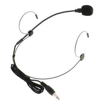 2Pack 3,5 mm Mono Plug-in Double Earhook Teleskopická Headworn Mikrofón MIC Pre Bezdrôtový Systém Bodypack