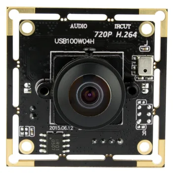 720P HD OV9712 H. 264 zadarmo ovládač 170degree fisheye objektív širokouhlý mini cmos, usb modul kamery s mic mikrofón
