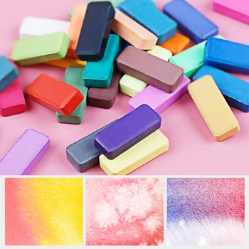 36 Farby Solid Akvarelové Farby Nastavené Pomocou Vody, Štetec, Pero, Cestovné Vody Farebný Pigment Pre Maľovanie