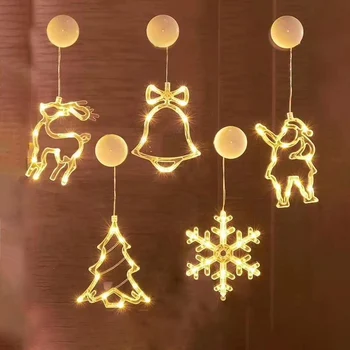 Vianočné Festival Strany Okna Bulík LED Svetla, Zdobené Činnosť Lampa Vianočné Dekorácie, Lampy Strom Prívesok Kvapka Ozdoby