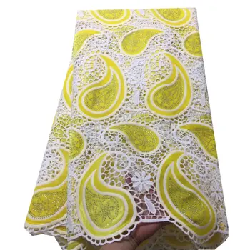 Mlieko Kábel Čipky Textílie S Velvet 12 farby Afriky Kábel Vyšívané Čipky Ťažké Guipure Čipky Mix Velvet Tkaniny Na Odevné 30