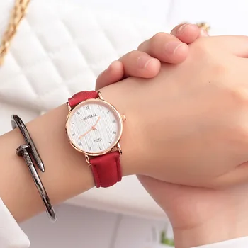 Módny Trend Ženy Sledovať Študentov, Bežné Tvorivé náramkové hodinky quartz kožené Minimalsit laides sledovať darčeky Relogio Feminino