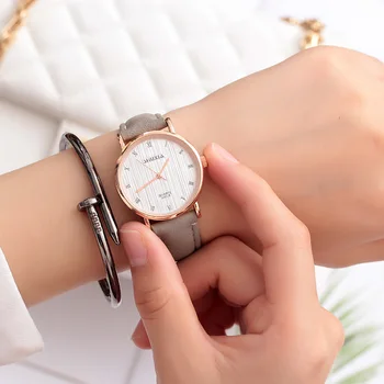 Módny Trend Ženy Sledovať Študentov, Bežné Tvorivé náramkové hodinky quartz kožené Minimalsit laides sledovať darčeky Relogio Feminino