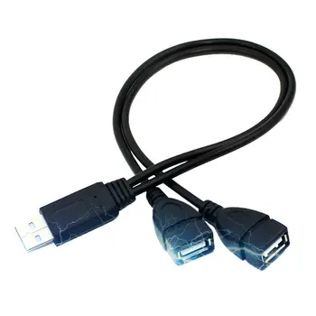 USB 2.0 a 1 Muž 2 Dual USB Žena Údaje Rozbočovač sieťového Adaptéra, Y Rozdeľovací Kábel Audio Line ONLENY