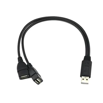 USB 2.0 a 1 Muž 2 Dual USB Žena Údaje Rozbočovač sieťového Adaptéra, Y Rozdeľovací Kábel Audio Line ONLENY