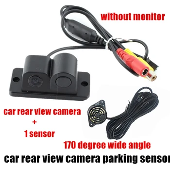 HD Auto Spätné Kamery Parkovacie senzory Radar CCD 2 v 1 Auto Zadnej strane Zálohy LED 170 stupňov široký uhol