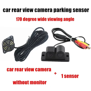HD Auto Spätné Kamery Parkovacie senzory Radar CCD 2 v 1 Auto Zadnej strane Zálohy LED 170 stupňov široký uhol
