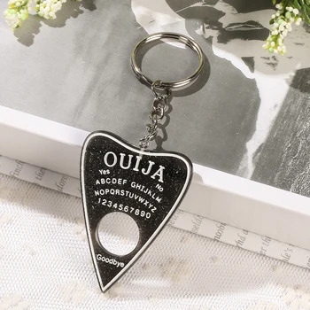 1PC Ouija planchette lesk živice kúzlo keychain Ouija keyring Ouija board keyring kabelka zobrazili kľúčové tlačidlá pre ženy