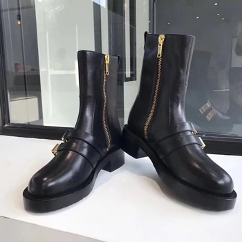2020 nové jeseň obuvi Martin topánky bude k dispozícii v čiernej ženy chudnutie zimné kožené topánky ženy