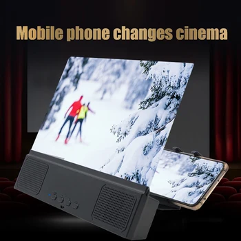 Nový 12 palcový Mobilného Telefónu na Obrazovke Zosilňovače 3D HD Video Veľká Lupa S Bluetooth Reproduktor, Zosilňovač Podporu