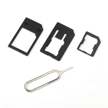 4pcs/set S kódu Pin Karty Micro DIY Transformácie Mobilný Telefón Odolné Príslušenstvo Opravy SIM Adaptér, Čierne Praktické Pre 5 4 4S