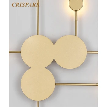 Postmoderných Akryl Luster Svetlo LED Čipy Biele Zlato Kov Nordic Nástenné Svietidlo Art Deco Obývacej Izby, Spálne, Chodby,