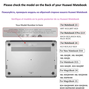 Pre Nové 2020 MateBook D15 Mate D14 MagicBook 14 15 Crystal\Matný Shell Pre Huawei Matebook 13 14 X Pro 13.9 Palcový Full Body Kryt