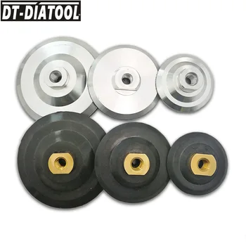 DT-DIATOOL 2 ks Dia 80/100/125 mm Späť Pad Pre Leštenie Pad Hliníka Alebo z Gumy Backer M14 alebo 5/8-11 Brúsneho Disku, Zálohovanie Držiteľ