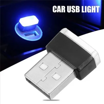 Mini LED Auto Light Auto Interiéru USB Atmosféru Svetla Plug Dekor Lampa Noc Núdzové Osvetlenie Auto Produkty Auto Príslušenstvo 1PC