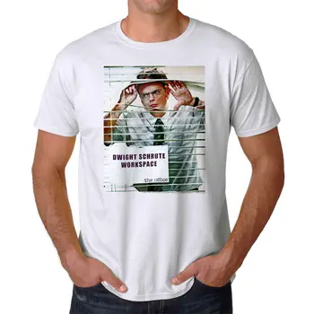 Úrad Dwight Schrute Workspace Biele pánske T-shirtCool Bežné pride t shirt mužov Unisex Móda tričko doprava zadarmo funny