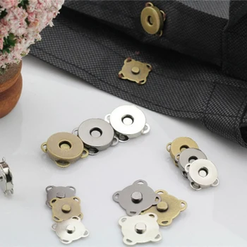 Hot Predaj 10sets/bag black silver šiť na kovové magnetické Zaskočí tlačidlo pre kabát taška odev, príslušenstvo scrapbooking urob si sám