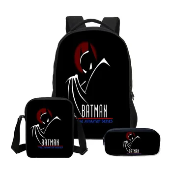 Vlastné 17inch Batman-vs - Batohy Perá, Tašky 3D Tlač Školy Ženy, Mužov, Cestovné Tašky Chlapci Dievčatá Knihy, Počítače Taška 2020