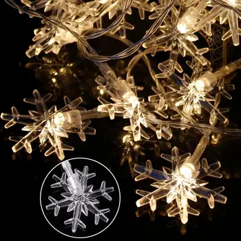 Batéria Snehové Vločky String Svetlo Veselé Vianočné Dekorácie Pre Domov Vianočné Ozdoby Firmware nový rok 2020 2021 darčeky Xmas