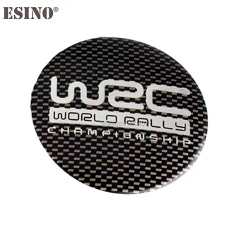 40 x Uhlíkových Vlákien WRC Majstrovstvá Sveta v Rely 3D Kovové Hliníkové Zliatiny Kolies Centrum Spp Nálepky Náboj Kolesa Spp Obtlačky Emblémy