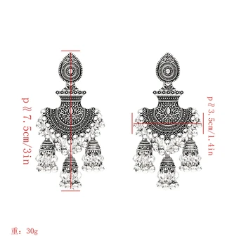 Retro Egipto campanas pendientes moda mujer India joyería 2019 clásico geométrico Tribal gitano colgante pendientes percha
